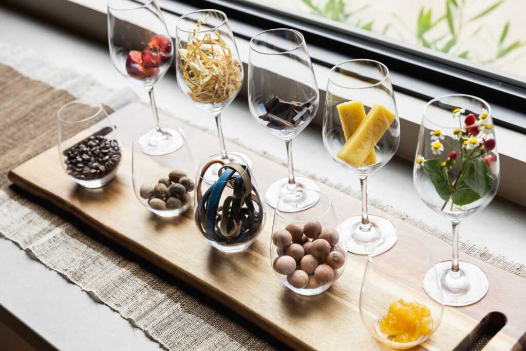sensory display of fruits and spices